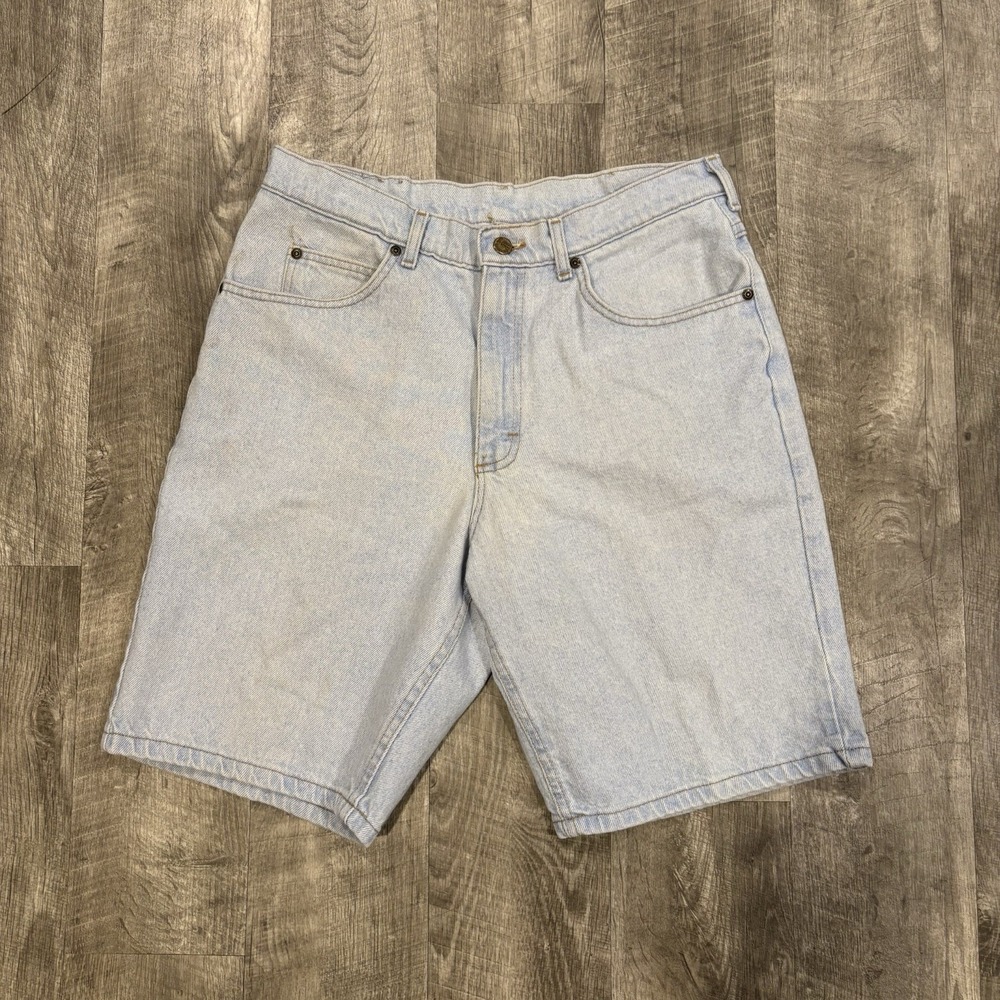 Vintage Lee Jean Shorts Jorts Light Blue Wash Men's 34 Short Cotton Y2K 90s
